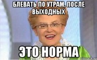 Блевать по утрам, после выходных ЭТО НОРМА