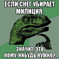 Если снег убирает милиция, значит, это кому-нибудь нужно?