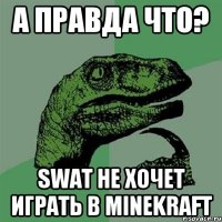 А правда что? SWAT не хочет играть в Minekraft