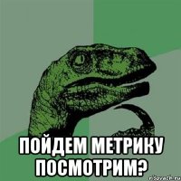  Пойдем метрику посмотрим?