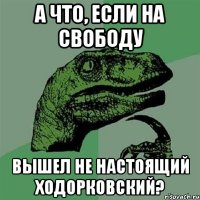 а что, если на свободу вышел не настоящий ходорковский?