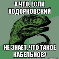 а что, если ходорковский не знает, что такое кабельное?