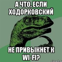 а что, если ходорковский не привыкнет к wi-fi?