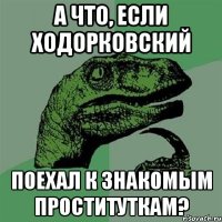 а что, если ходорковский поехал к знакомым проституткам?