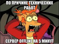 по причине технических работ Сервер OFFline на 5 минут