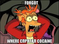 ​forgot where спрятал cocaine