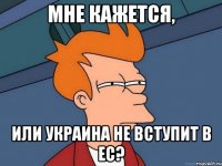 МНЕ КАЖЕТСЯ, ИЛИ УКРАИНА НЕ ВСТУПИТ В ЕС?