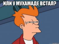 или у мухамаде встал? 