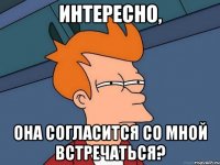 ИНТЕРЕСНО, ОНА СОГЛАСИТСЯ СО МНОЙ ВСТРЕЧАТЬСЯ?