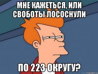 мне кажеться, или своботы лососнули по 223 округу?