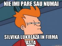 Nie imi pare sau numai Silvika lukreaza in firma asta