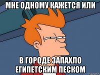 МНЕ ОДНОМУ КАЖЕТСЯ ИЛИ В ГОРОДЕ ЗАПАХЛО ЕГИПЕТСКИМ ПЕСКОМ