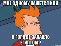 МНЕ ОДНОМУ КАЖЕТСЯ ИЛИ В ГОРОДЕ ЗАПАХЛО ЕГИПТОМ?