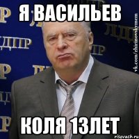 Я Васильев Коля 13лет