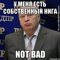 у меня есть собственный нига not bad