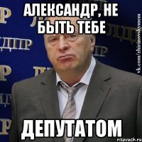 Александр, не быть тебе Депутатом