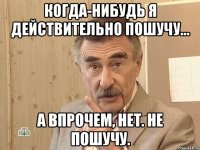 Когда-нибудь я действительно пошучу... А впрочем, нет. Не пошучу.