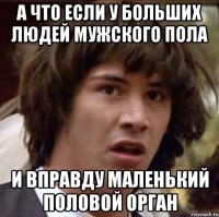 а что если у больших людей мужского пола и вправду маленький половой орган