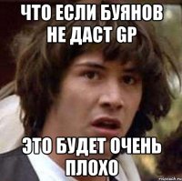 Что если Буянов не даст GP Это будет очень плохо