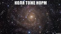 КОЛЯ ТОЖЕ НОРМ 