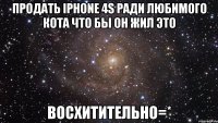 Продать iPhone 4S ради любимого кота что бы он жил это восхитительно=*