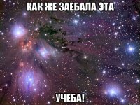 КАК ЖЕ ЗАЕБАЛА ЭТА УЧЕБА!