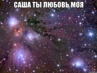 Саша ты любовь моя 