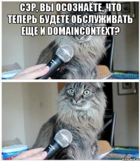 сэр, вы осознаёте, что теперь будете обслуживать еще и Domaincontext? 