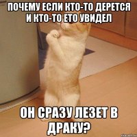 Почему если кто-то дерется и кто-то ето увидел Он сразу лезет в ДРАКУ?