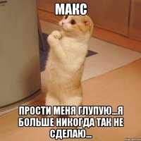 Макс Прости меня глупую...Я больше никогда так не сделаю...