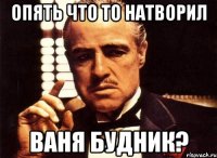 опять что то натворил Ваня Будник?