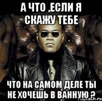 а что ,если я скажу тебе что на самом деле ты не хочешь в ванную ?