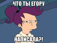 Что ты Егору написала?!