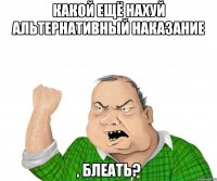 какой ещё нахуй альтернативный наказание , блеать?