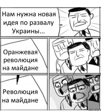 Нам нужна новая идея по развалу Украины... Оранжевая революция на майдане Революция на майдане