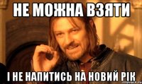 не можна взяти і не напитись на Новий Рік