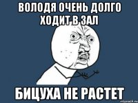 Володя очень долго ходит в зал бицуха не растет