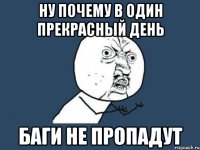 Ну Почему в один прекрасный день Баги не пропадут