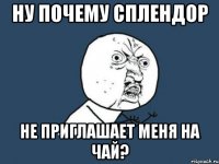 Ну почему Сплендор не приглашает меня на чай?