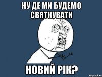 ну де ми будемо святкувати новий рік?