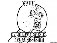 Саша ну чому ти такий мудак???!?!!!1