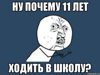 НУ ПОЧЕМУ 11 ЛЕТ ХОДИТЬ В ШКОЛУ?