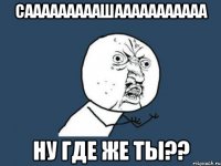 САААААААААшааааааааааа ну где же ты??