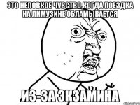 это неловкое чувство,когда поездка на лимузине обламывается ИЗ-ЗА ЭКЗАМИНА