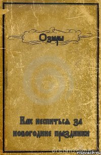 Озёры Как неспиться за новогодние праздники