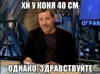 хй у коня 40 см однако, здравствуйте