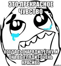 Это прекрасное чувство Когда ты нарядил ёлку, и она выглядит очень красиво