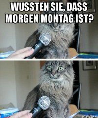 Wussten Sie, dass morgen Montag ist? 