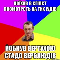 ПОЇХАВ В ЄГІПЄТ ПОСМОТРЄТЬ НА ТИХ ІУДІВ ЙОБНУВ ВЕРТУХОЮ СТАДО ВЕРБЛЮДІВ