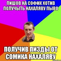 Пишов на софик хотив получыть нахаляву пыво Получив пизды от сомика нахаляву